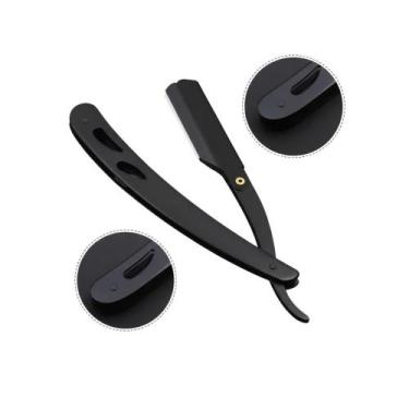 Imagem de Navalhete Aço Preto Resistente e Elegânte - world barber