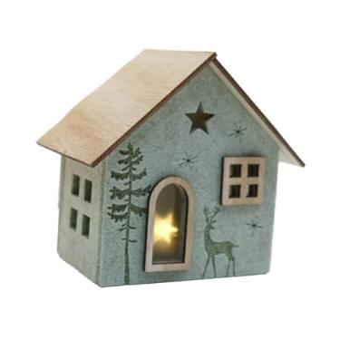 Imagem de Fancyes Decoração de Natal, enfeite de mesa de Natal, artesanato rústico, decoração criativa para festas, de mesa, 9cmx6cmx10.5cm