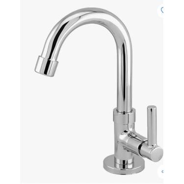 Imagem de Torneira lavatorio c 34 58 14 de volta cromada metal reta - Novamonte