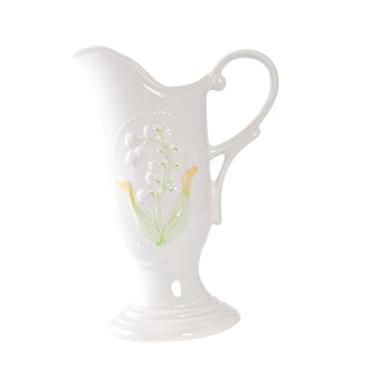 Imagem de Fenteer Vaso de cerâmica decorativo vintage multifuncional rústico com alça para mesa estante decoração de quarto