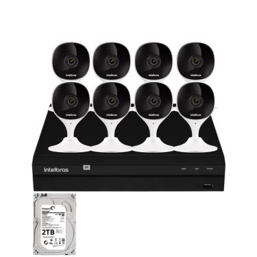 Imagem de Kit 8 Câmeras Intelbras Imx-c Full Hd Nvd  1408 Intelbras Com Hd 2Tb