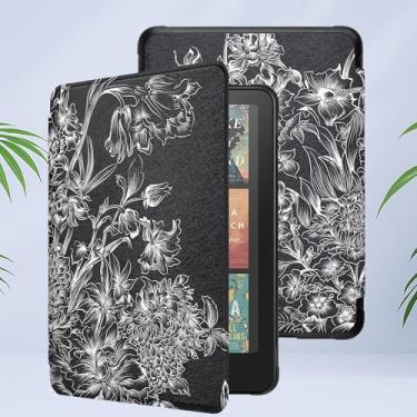 Imagem de Capa para Kindle Paperwhite 12ª geração 2024 de 17.8 cm e Kindle Colorsoft Signature Edition, capa protetora de couro PU premium com despertar/hibernar automaticamente