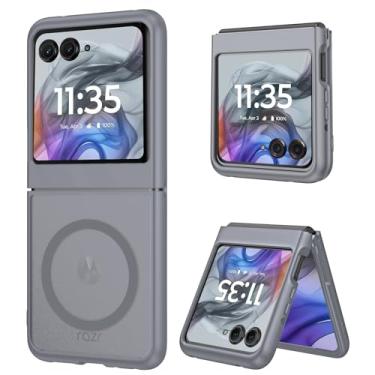 Imagem de DUEDUE Capa magnética para Motorola Moto Razr 2025/2024, capa para Moto Razr 60/50 [compatível com MagSafe], capa protetora antiarranhões à prova de choque para Motorola Razr 2025/2024/60/50 de 6,9