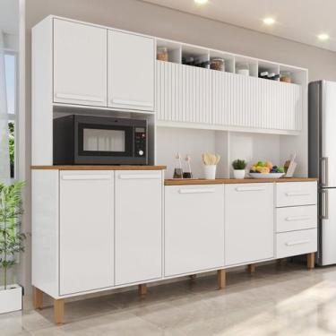 Imagem de Armário de Cozinha 9 Portas 3 Gavetas 100% Mdf Isabella - IMOP Móveis