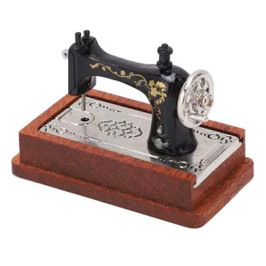 Imagem de Máquina de costura em miniatura Dollhouse Alomejor Vintage Style