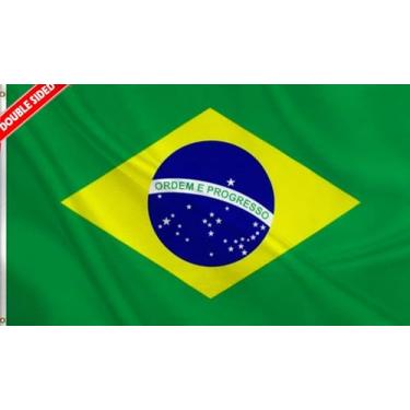 Imagem de HVATLTL Bandeira de barco do Brasil com 3 camadas dupla face, 30 x 45 cm, nylon 220D resistente, cores vivas, bandeiras náuticas brasileiras com 2 ilhós de latão para barco, quadriciclo, caminhão