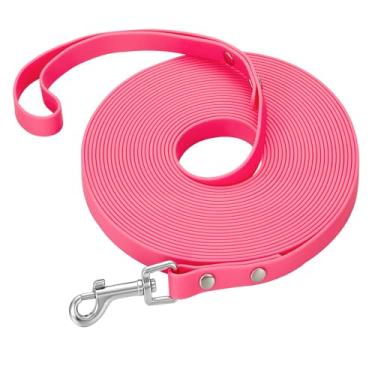 Imagem de Coleira longa de treinamento para cães à prova d'água com guia longa para uso ao ar livre para cães pequenos, médios e grandes, treinamento externo, brincar, acampar (rosed, 1,8 m)