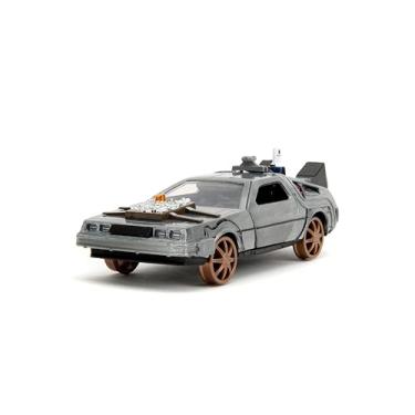 Imagem de Delorean - Time Machine c/ Rodas de Trem - Back to the Future III - Hollywood Rides - 1/32 - Jada