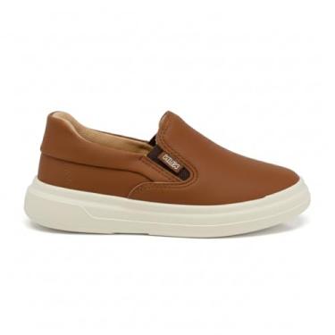 Imagem de Tênis Klin Infantil Capri Mini, Slip On, Caramelo, Tamanho 26, Calçado Casual, Sem Cadarço, Anatômico