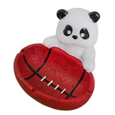 Imagem de Cinzeiro Cute Panda Resin Smoking Cinzeiro com design de futebol - yiw
