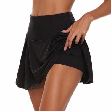 Imagem de Saia feminina de verão ativa Gesoja Plus Size S preta