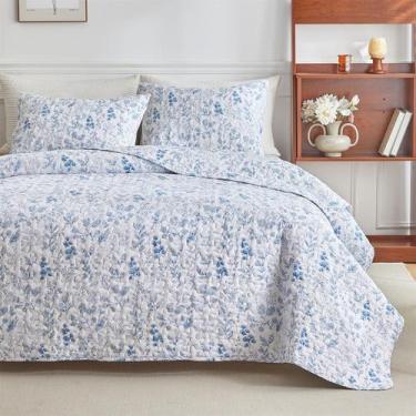 Imagem de Conjunto de edredões mixinni Boho Floral King Size com 2 fronhas