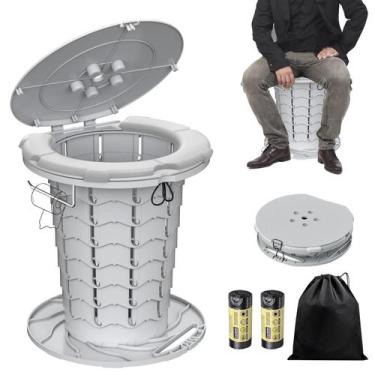 Imagem de Banheiro portátil BLIKA atualizado com assento almofadado, tampa de 30