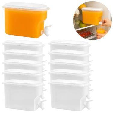 Imagem de 10 Suqueiras P/ Geladeira Com Torneira e Tampa Branca 3L - Top