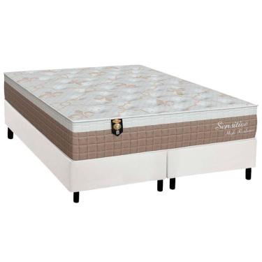 Imagem de Conjunto Box King: Colchão Molas Orthoflex Ensacadas Masterpocket Sensitive + Base Crc Courano White(193x203)