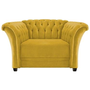 Imagem de Poltrona Decorativa Chesterfield Sofia Suede Amarelo