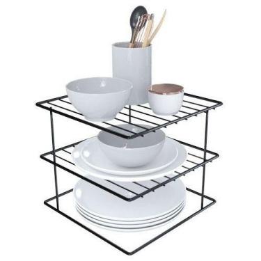 Imagem de Separador Louça Porta Prato Organizador Quadrado Reforçado - DICARLO, 