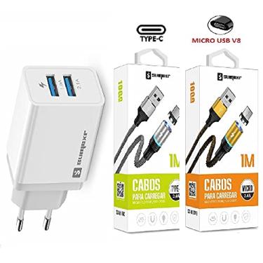 Imagem de Carregador Rápido Original Sumexr + 2 Cabos Magnético Celular Lg V8 Lg G4,G5,G6K10