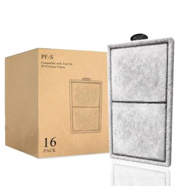 Imagem de Pacote com 16 cartuchos de filtro PF-S compatíveis com filtros de energia TOP FIN PF10, cartucho de tanque de peixes com reposição Zeolite Aquarium PF-S refil