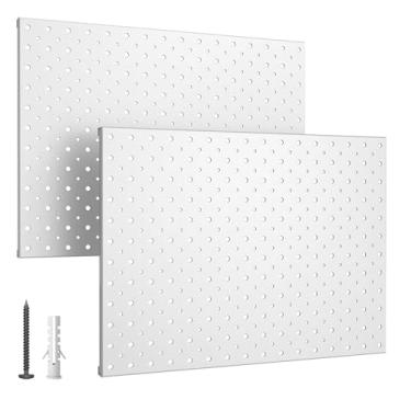Imagem de EVERHANGER Painéis de metal Pegboard, organizador de parede de pegboard resistente, painéis de parede de garagem, organização de armazenamento de ferramentas, 30,5 x 40,6 cm, 2 peças, cinza