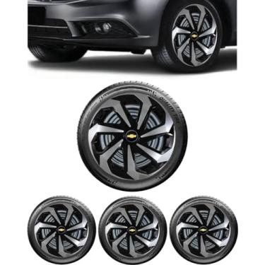 Imagem de Jogo 4 Calotas Spider aro 15 Compátivel Com Chevr Onix Prisma 2012 Até 2025