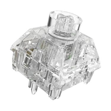 Imagem de Interruptores de teclado transparentes, interruptores Y Kailh Jellyfish para teclado mecânico, interruptores lineares/lubrificados/totalmente transparentes de 5 pinos 45 gf (linha água-viva, 36 peças)