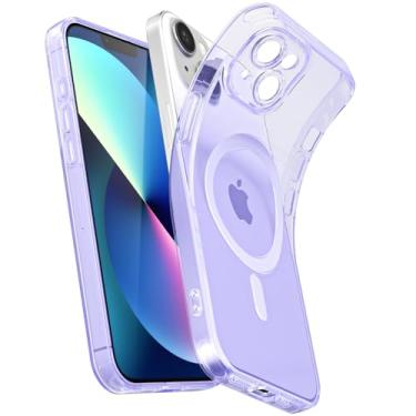 Imagem de Svanove Capa magnética transparente para iPhone 13, compatível com Magsafe Slim Thin Transparent Mag Safe Case para mulheres e meninas, capa de borracha de silicone macia fofa com capa de câmera