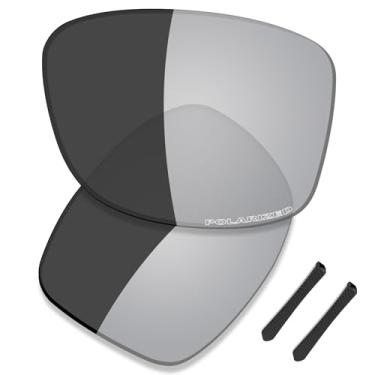 Imagem de SAUCER Lentes de reposição premium para óculos de sol Oakley Jupiter Squared OO9135, Cinza fotocromático polarizado, One Size