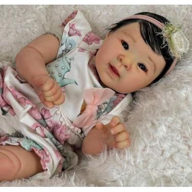Imagem de Bebê Reborn Menina Julia Realista Corpo Inteiro Vinil Silicone Articul