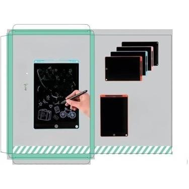 Imagem de Lousa Mágica Infantil Tela LCD 8.5"/10"/12" para Desenhar e Escrever Tablet Educativo Menina/Menino | APOLLO'S STORE (Azul, 12 Polegadas)