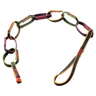 Imagem de LUMINFLY Estilingue de escalada descendente, correia de nylon multi-loop, adequada para escalada, rapel e esportes ao ar livre