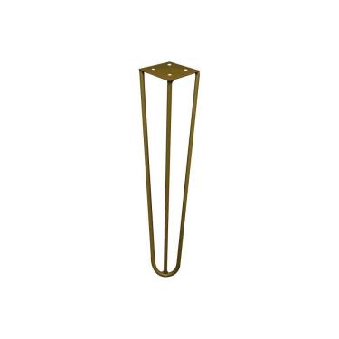 Imagem de Pé De Metal 30 Cm Mesa De Canto Rack E Puffs Dourado