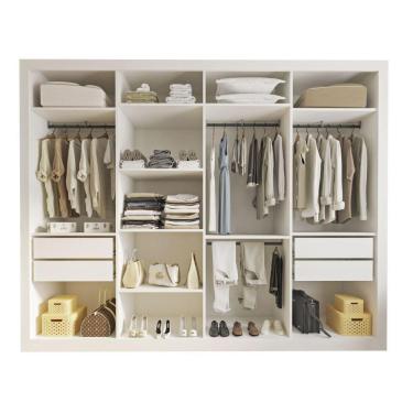 Imagem de Closet Casal Florença Sem Portas 4 Gavetas Minastex Branco