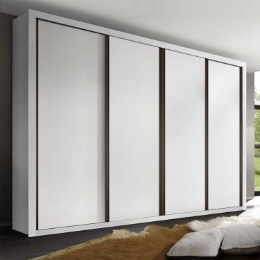 Imagem de Guarda Roupa Casal 4 Portas 4 Gavetas Milano Minastex Branco