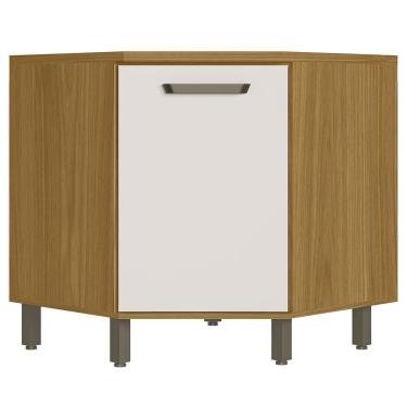 Imagem de Balcao Canto Obliquo Tampo 80 Cm Cria J00159 Freijo Off White Pln Freijo Off White