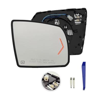 Imagem de Ouchebang Vidro retrovisor de substituição do lado direito do passageiro para Toyota Tundra 2007-2017, Sequoia 2008-2017, com aquecimento de seta e sem escurecimento automático OE87906-0C030 87903
