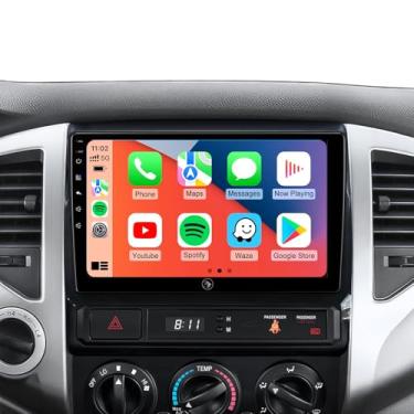 Imagem de Rádio estéreo de carro de 9 polegadas para Toyota Tacoma 2005-2015 - Unidade de cabeça automotiva sem fio CarPlay e Android, tela sensível ao toque WiFi 5G, navegação GPS, câmera de reserva |