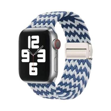 Imagem de Pulseira De Nylon Trançada Compatível Com Apple Watch Series S10 46mm 