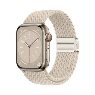 Imagem de Pulseira De Nylon Trançada Compatível Com Apple Watch Series S10 46mm 