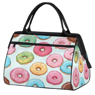 Imagem de Bolsa de viagem dobrável para mulheres, homens, frutas, maçã, leve, esportiva, academia, impermeável, bagagem de mão, para presente de viagem, Cor: 33, 15.2*8.3*11.6 inch, Moderno