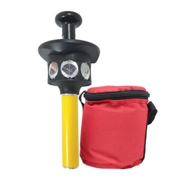 Imagem de JIEYUEXIN Prisma de estação total de 360 para aparador com haste extensora de 10 cm e bolsa de armazenamento, prisma refletor de 360 graus para refletor de prisma de estação total Trimble