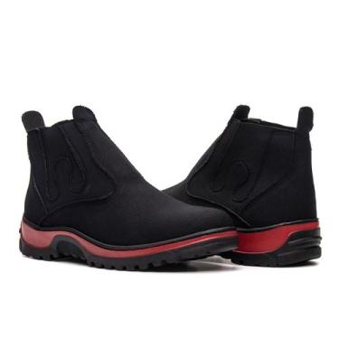 Imagem de Bota Botinha Texana Masculina Calce Facil Bota Trabalho - NoBrand, Ver
