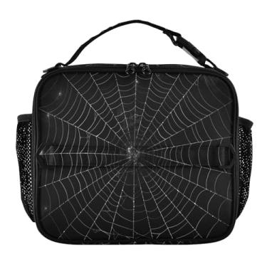 Imagem de Wassud Lancheira de teias de aranha para mulheres e homens, lancheira isolada com alça ajustável 5,5 L, bolsa térmica à prova de vazamento para trabalho e viagens