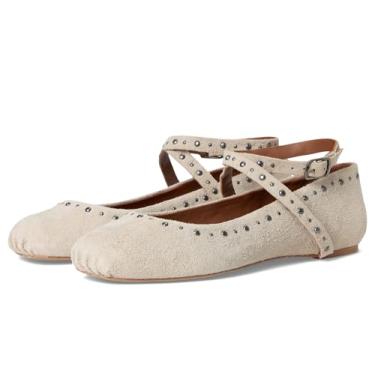 Imagem de Free People Sapatilhas femininas Grace Gems Ballet, Camurça areia peluda, 35