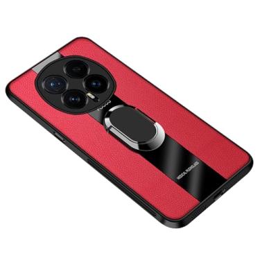 Imagem de LYJSMGZ Capa magnética para Huawei Honor Magic 8 Pro/Magic 8, anel giratório de 360°, capa fina com cobertura total da lente, vermelha, Majic 8