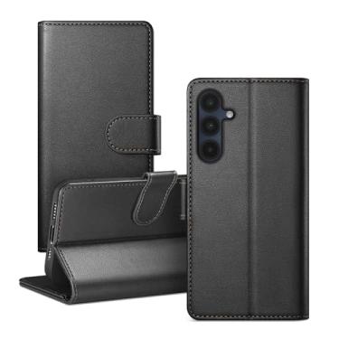 Imagem de RingPi Capa de telefone para Samsung Galaxy A16 5G Capa de couro flip magnética com suporte ajustável, compartimento para cartão com bloqueio de RFID e proteção contra quedas de 360°, compatível com