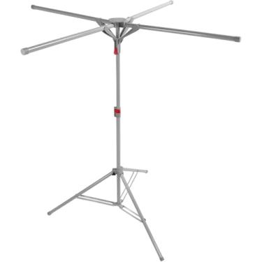 Imagem de Varal de Chão Dobrável e Ajustável – Aço Resistente, Capacidade 60kg – Abas Laterais Retráteis e Pés Antiderrapantes – Ideal para Roupas Pesadas e Uso Doméstico