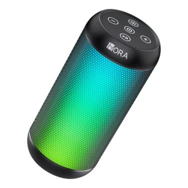 Imagem de 1HORA Caixa de Som Bluetooth Portátil BOC242, 10W com LED RGB, Bateria 2400mAh, Graves Envolventes, Ideal para Outdoor, Festas e Ambientes Internos