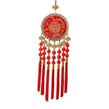 Imagem de KiBcsLic Decoração de Ano Chinês para pendurar na entrada, placa decorativa leve e tradicional para festa do Festival da Primavera, Style B