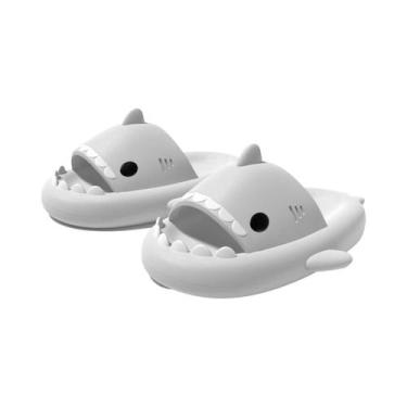 Imagem de Chinelos De Tubarão De Desenho Animado Femininos, Antiderrapantes, Sol